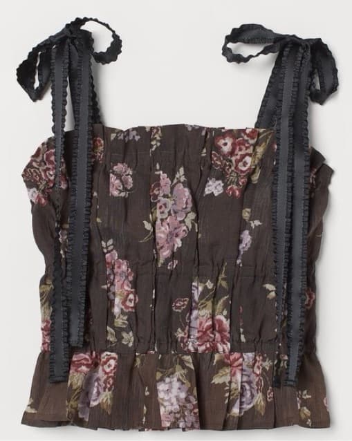 Brock Collection X H&M Brown Floral Top - Image 1