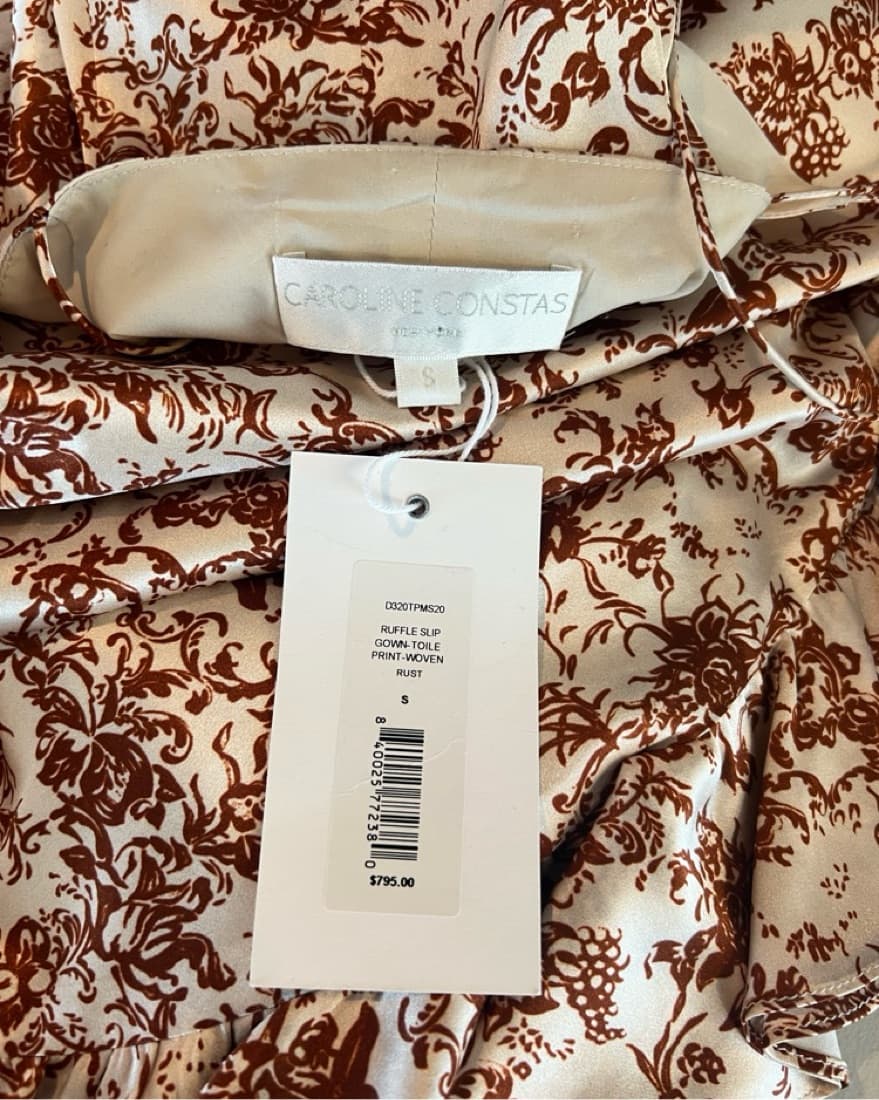 Caroline Constas Ruffle Slip Gown Small - Image 6