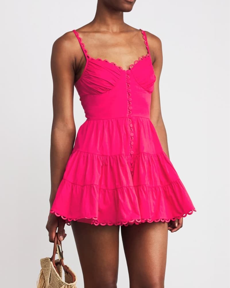 CHARO RUIZ IBIZA Pink Scalloped Mini - Image 1