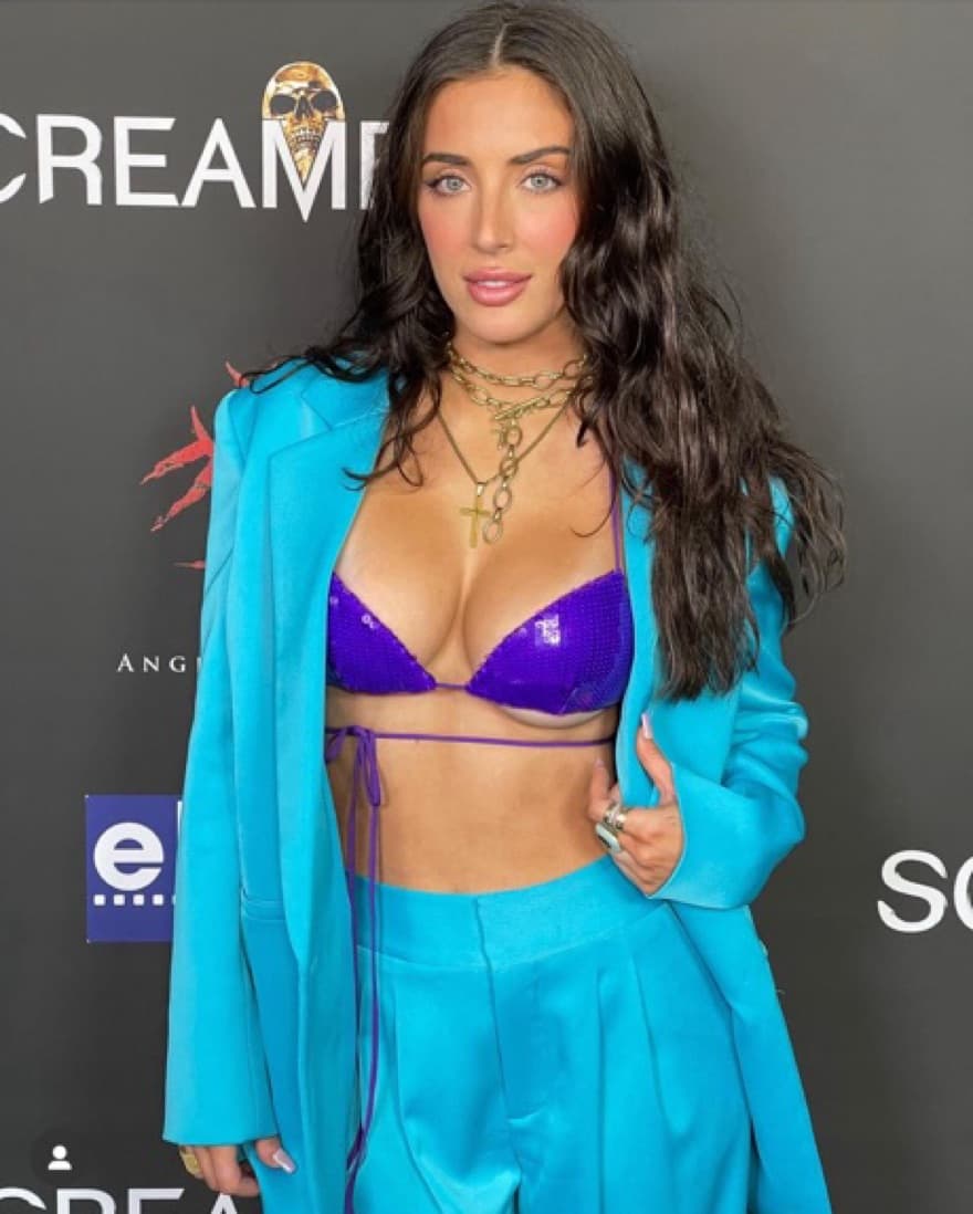 Laquan Smith Purple Sequin Bra Top   - Image 1