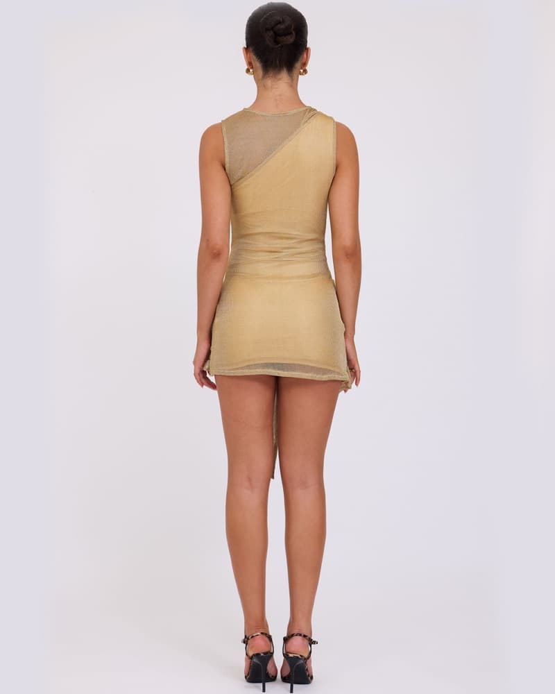 Azelma Dress - Gold - Image 3