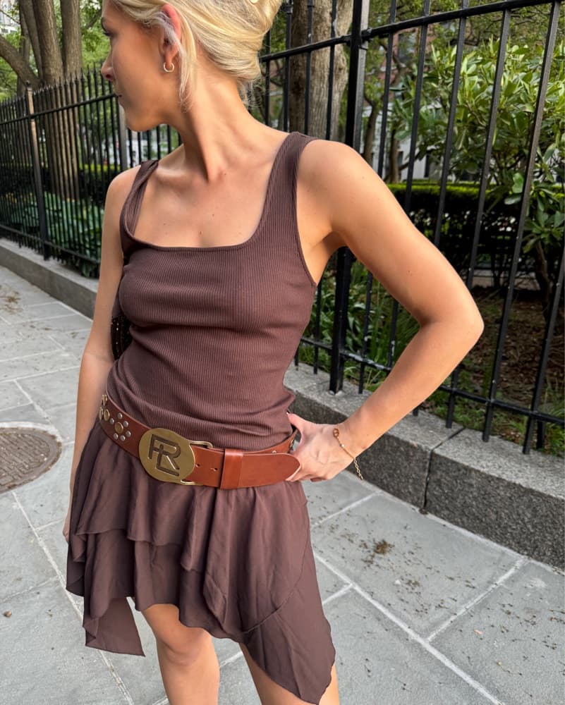 Brown Mini Dress - Image 5