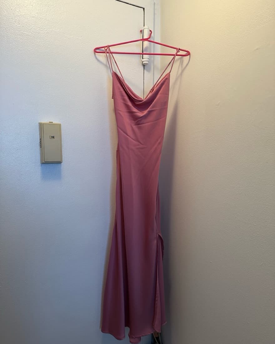 Icy Pink Cowl Dress - Image 3