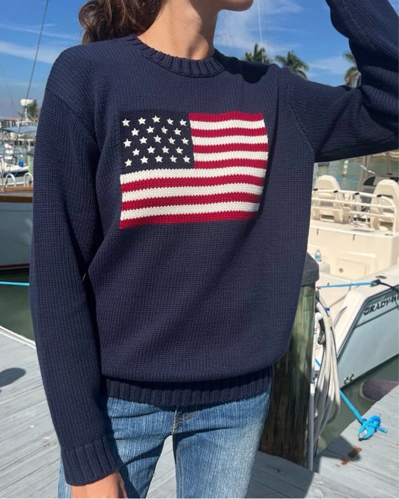 Brandy mellville American Flag Sweater  - Image 2