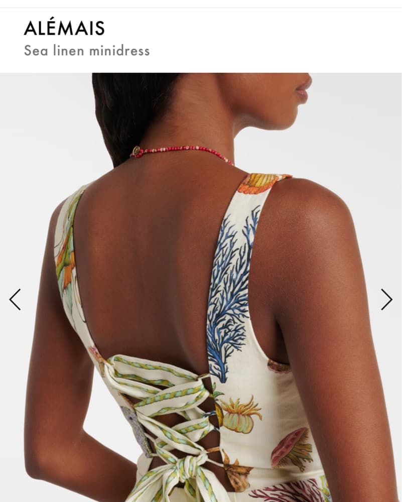 Alemais Sea Linen Mini Dress $625 - Image 5