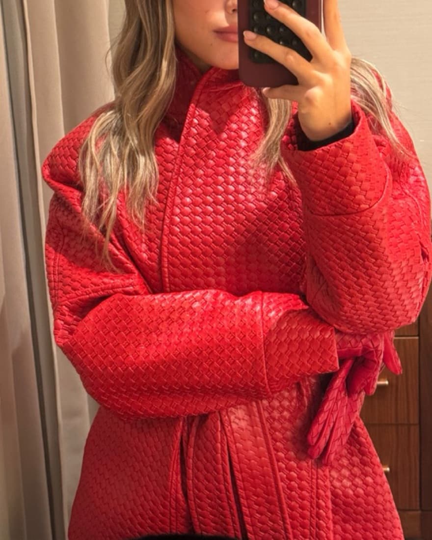 Red Woven Jacket - Image 2