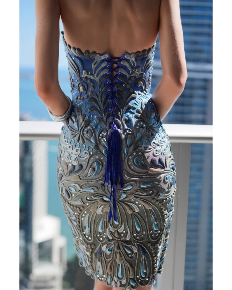 Ema Savahl Dress | Sequin Mini Dress, Vintage Mini Dress, Blue Mini Dress, Birthday Dress - Image 3