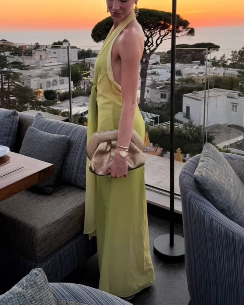 Zara Green Maxi Dress - Image 3