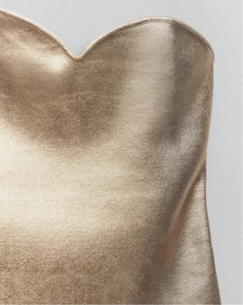 Gold Bustier Top - Image 2