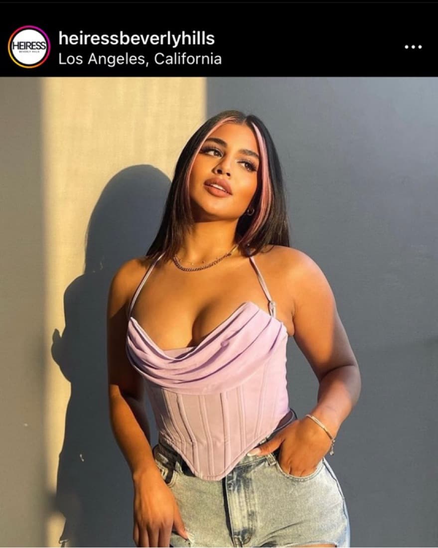 Heiress Beverly Hills Lilac Corset Top - Image 2
