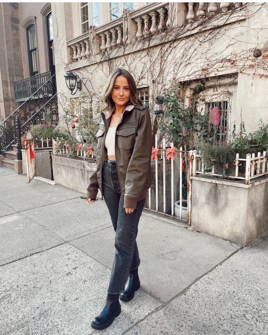 Brown Levis Aviator Jacket  - Image 1