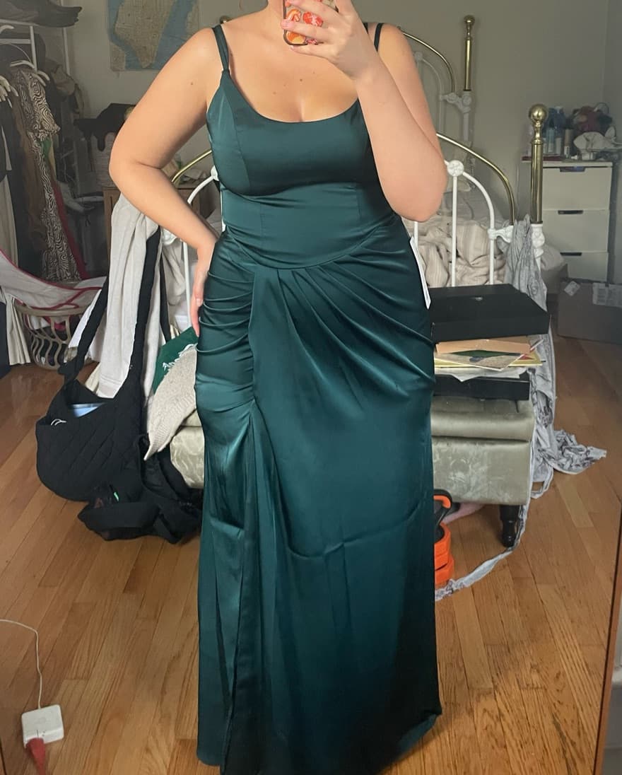 Pine Green Bridesmaid Dress - Image 4