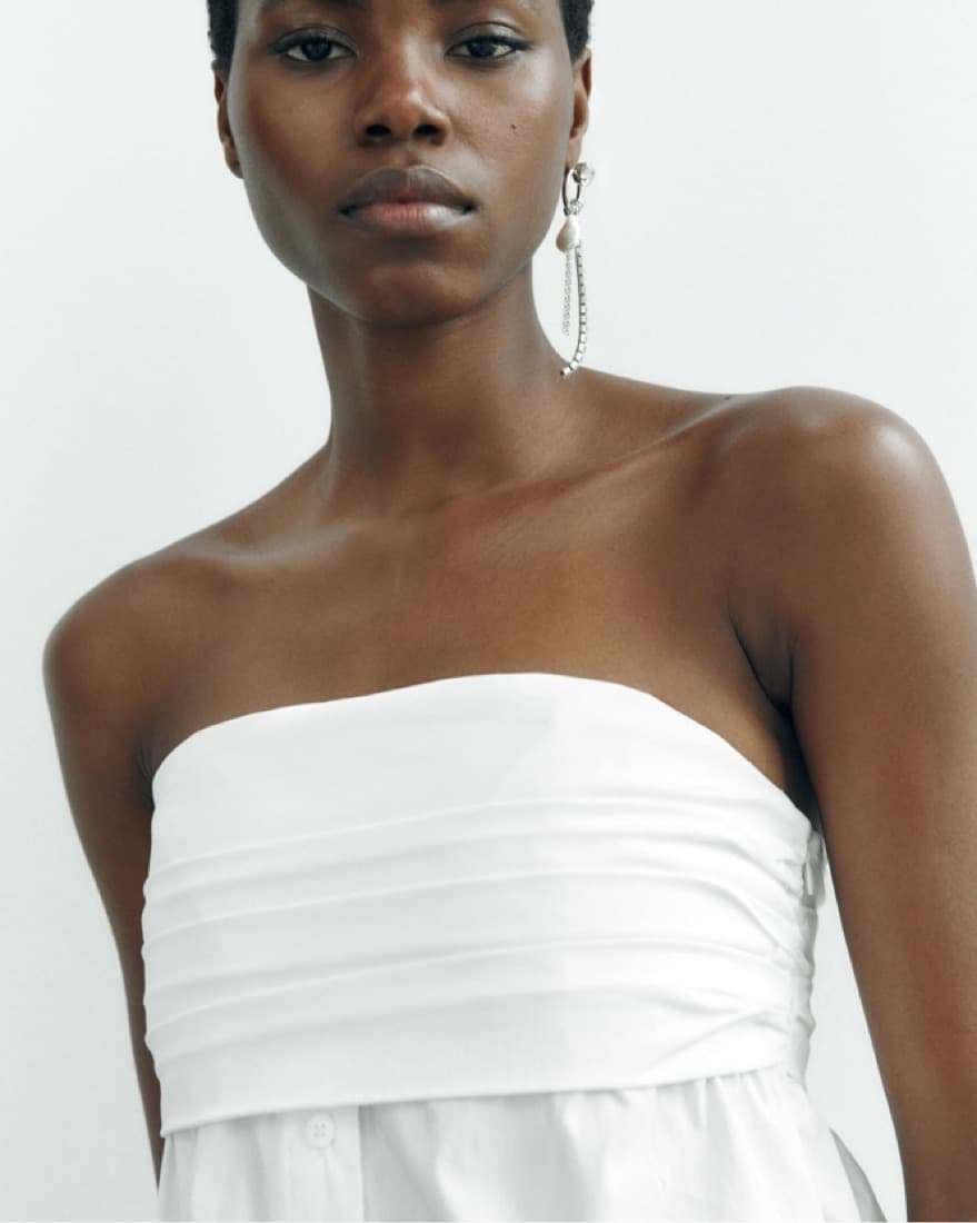 strapless White Top - Image 2