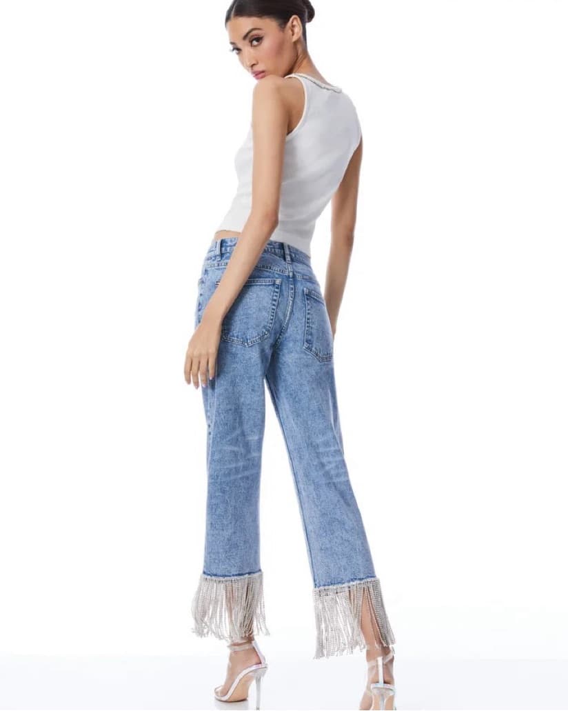 ALICE +  OLIVIA CRYSTAL HEM JEAN - Image 2