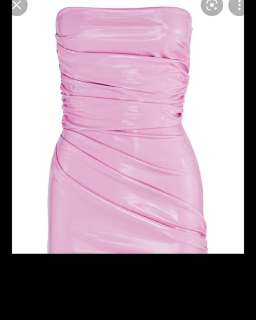 Alex Perry  Harris Ruched Vinyl Mini Dre - Image 5