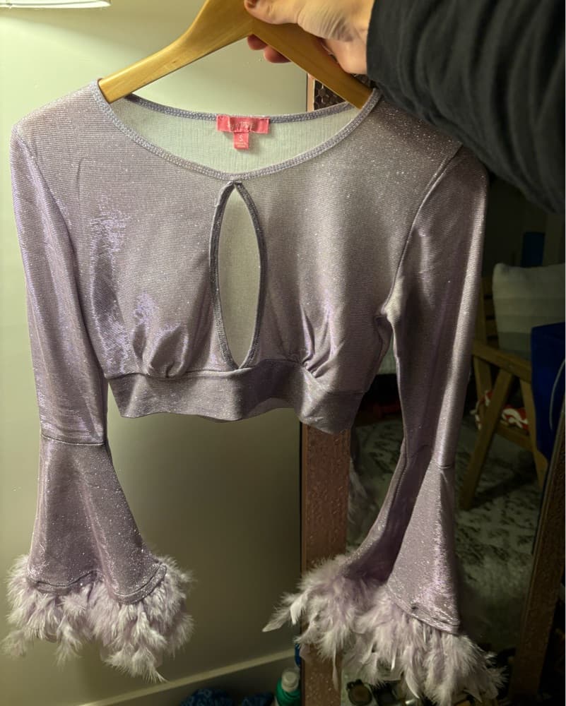 Dolls Kill Sugar Thrillz Feather Sleeve - Image 2