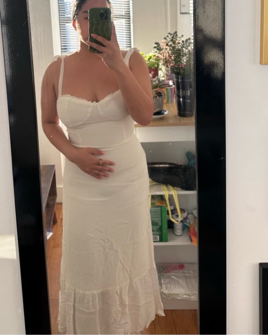 Reformation Nikita Midi-Dress in Ivory - Image 2