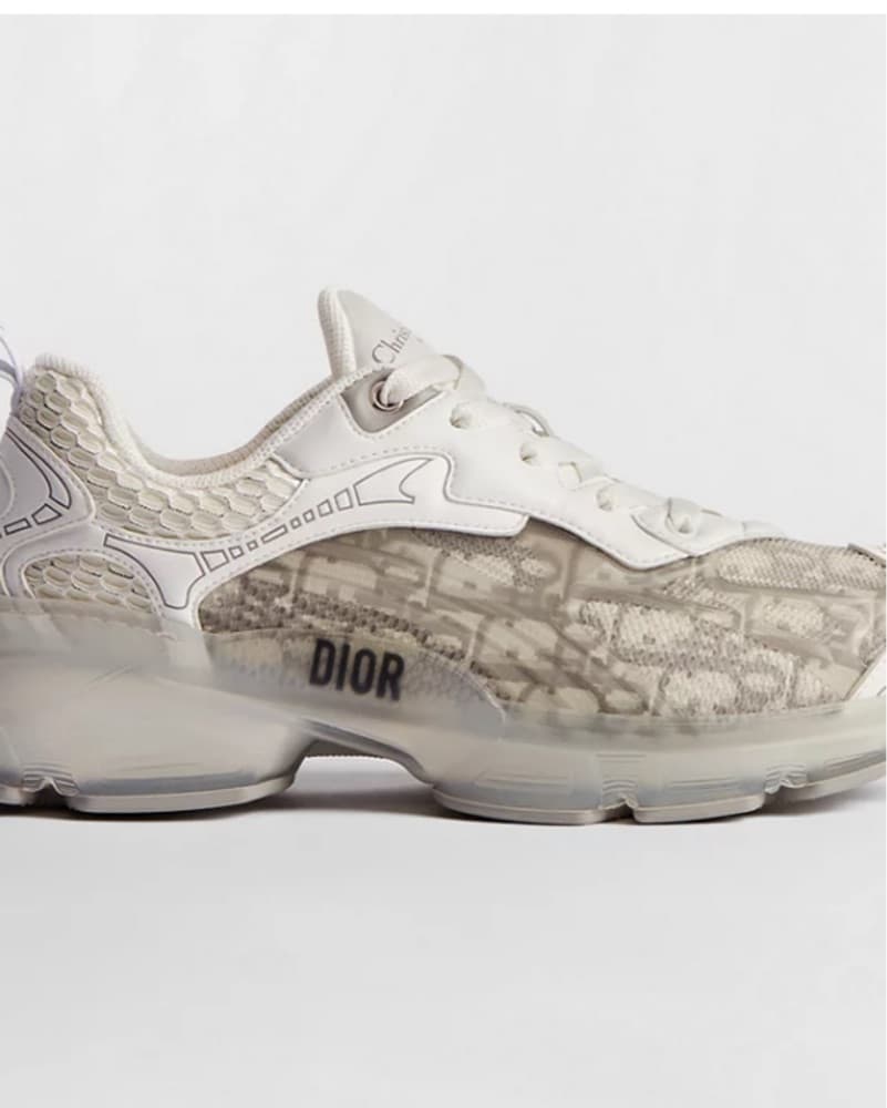 Dior White And Grey Monogrammed Sneakers - Image 2
