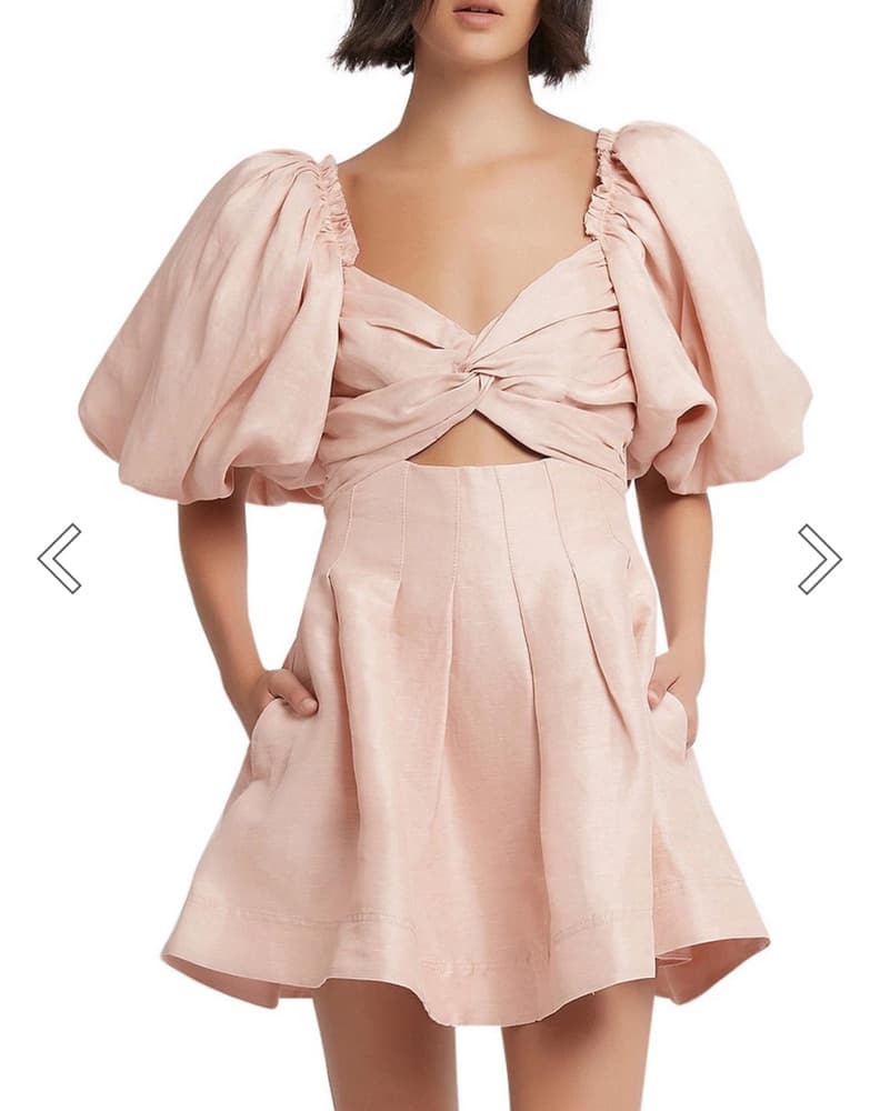 Aje Dusk Knot Puff Sleeve Mini Dress - Image 1