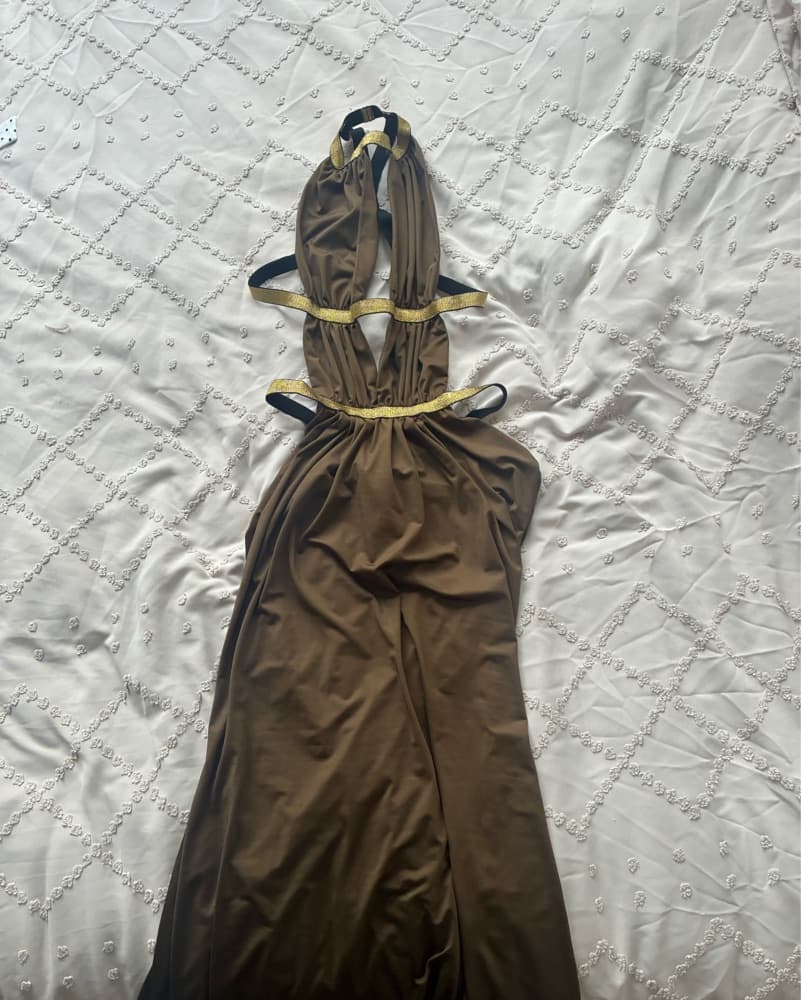 Captivating Metallic Maxi Dress - Image 3