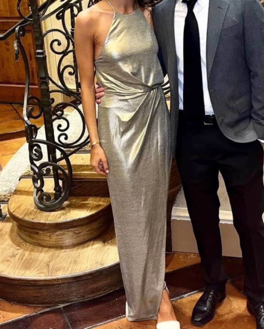 Michael Costello Gold Dress - Image 1