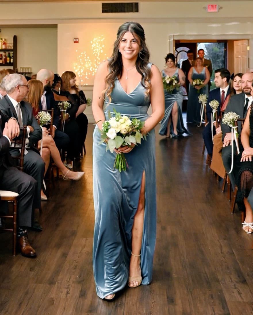 Kennedy Blue “Pippa” Long Velvet Dress - Image 1