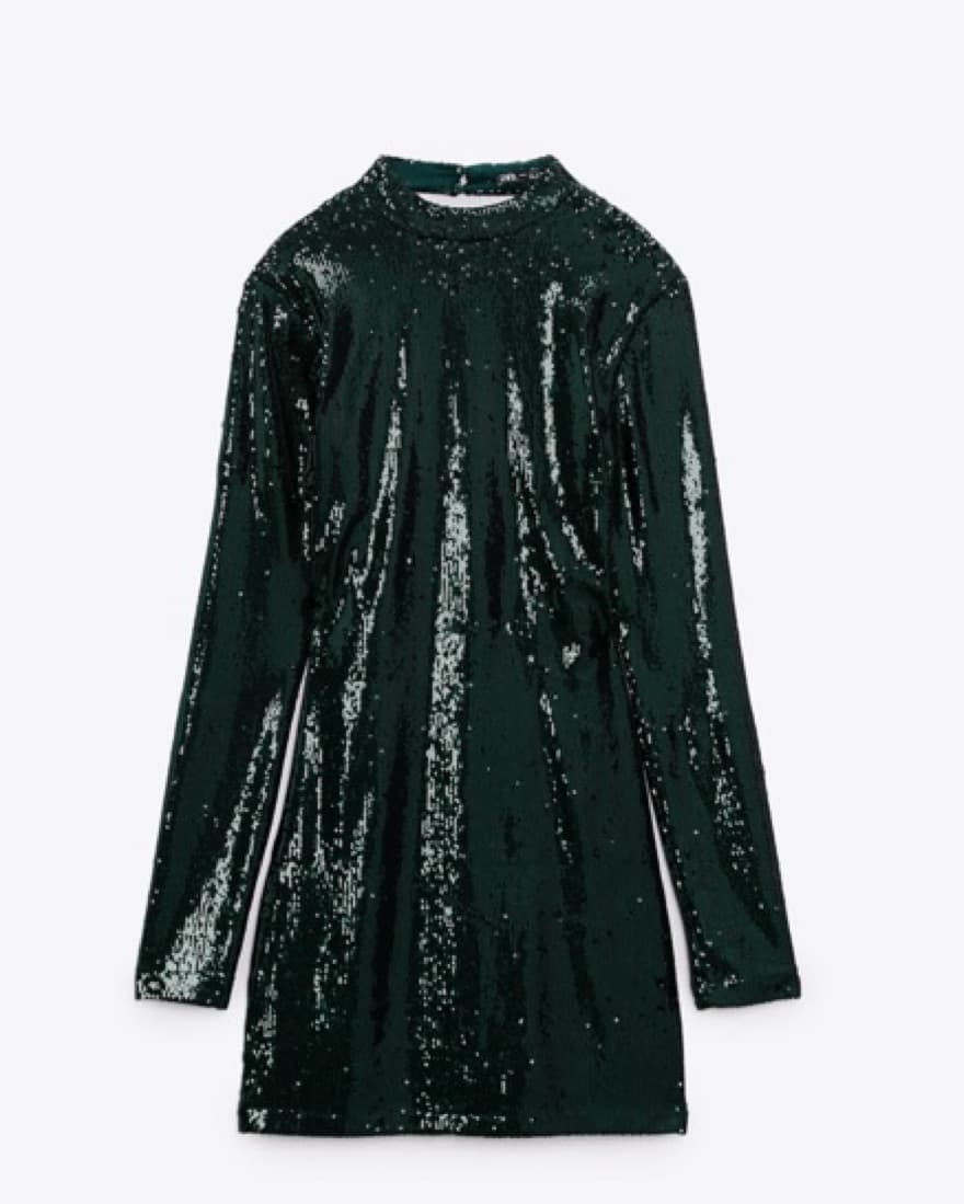 Elegant Green Sequin Dress - Image 1