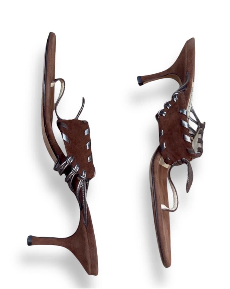 Vintage Jimmy Choo Suede Sandals - Image 4