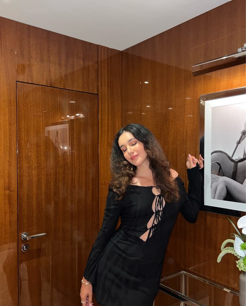 Meshki Long Sleeve Dress In Black - Image 3