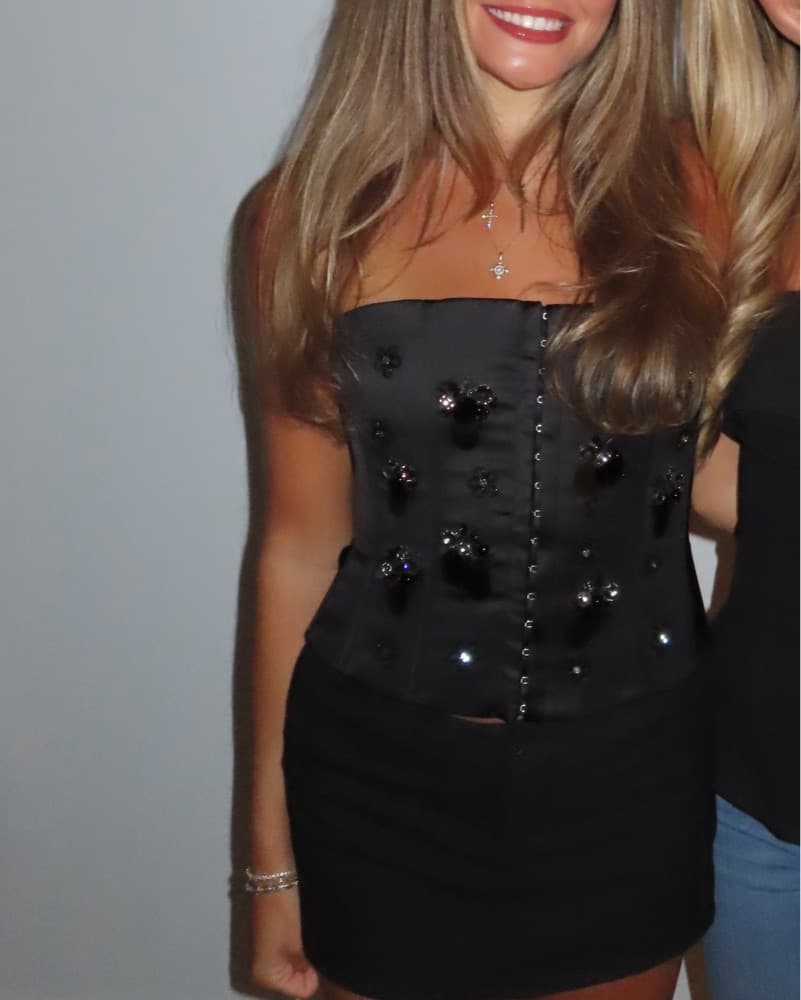 Guizio Black Sparkly Corset - Image 1