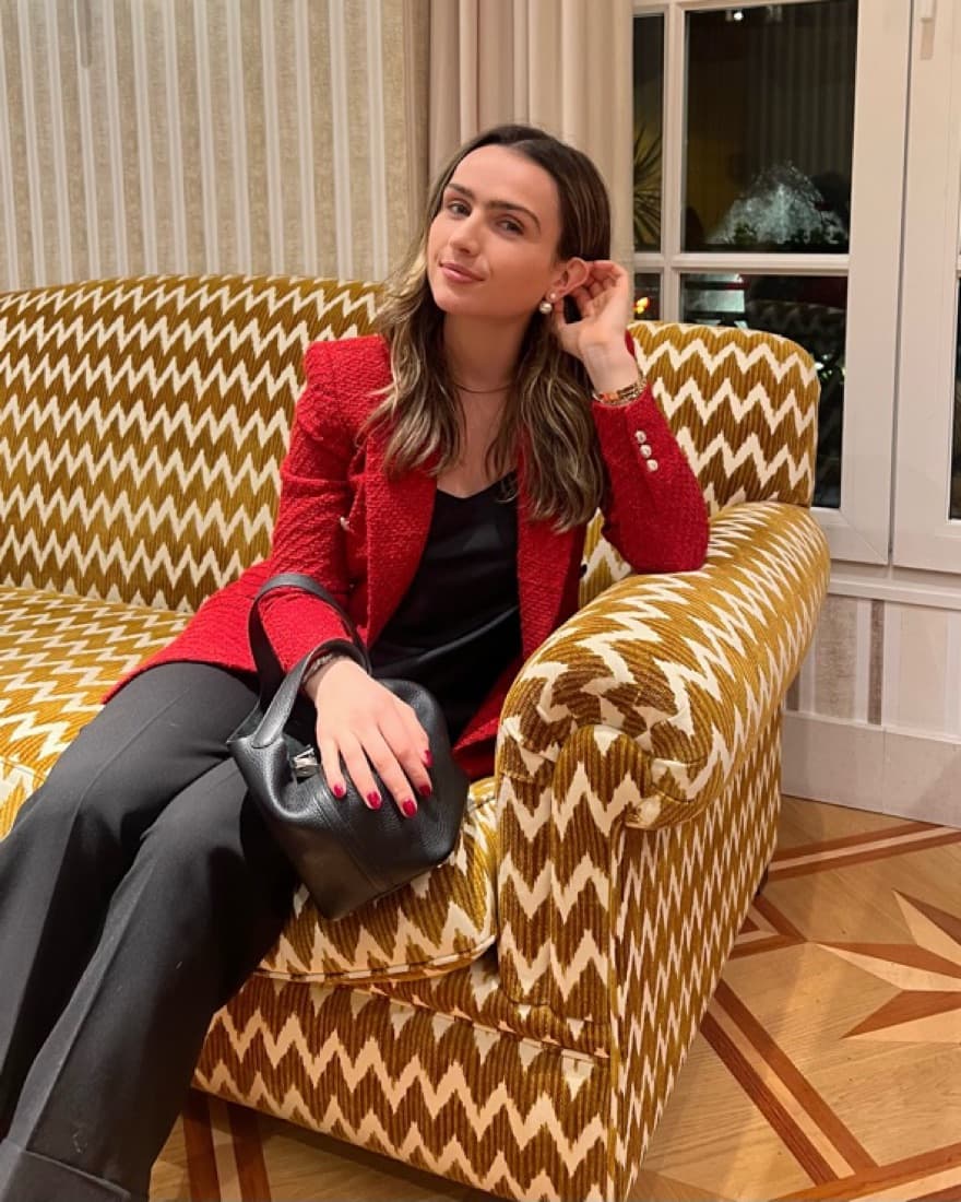 Red Tweed Blazer  - Image 1