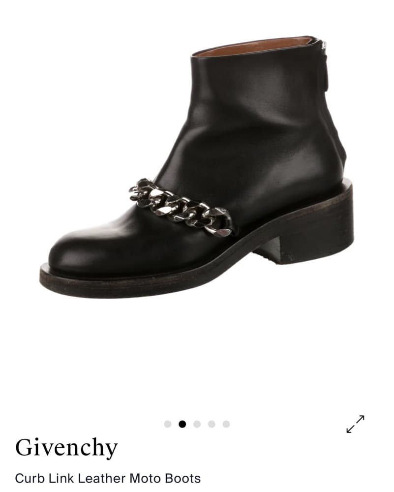 Givenchy curb link leather moto boots  - Image 1