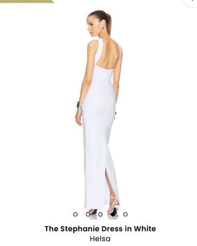 HELSA Stephanie White Column Dress - Image 6