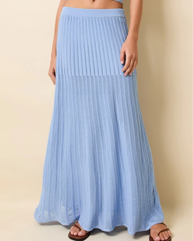 SOLID & STRIPED Blue Maxi Skirt ($250) - Image 5