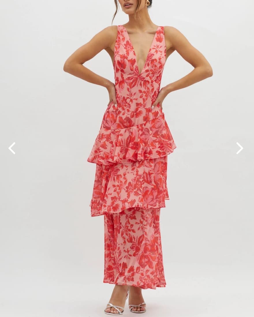 Selfie Leslie Floral Midi Dress - Image 3