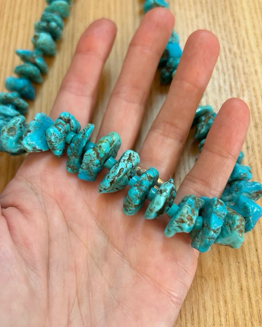 Genuine Navajo Turquoise Necklace - Image 1
