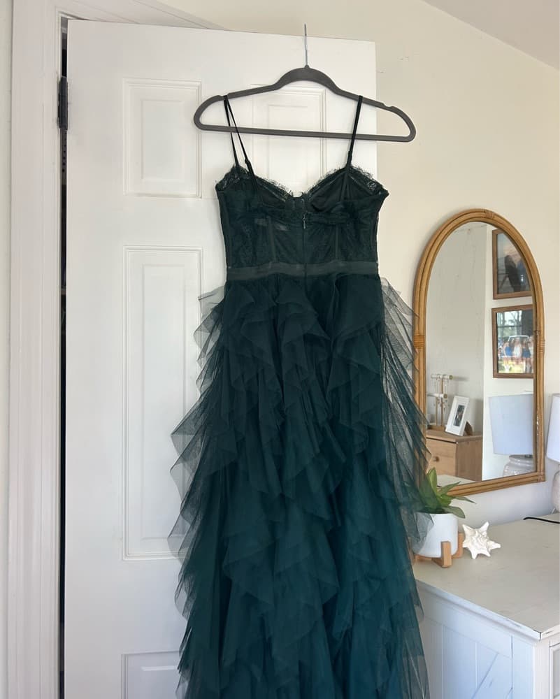 Altard State Green Tulle Evening Dress - Image 3