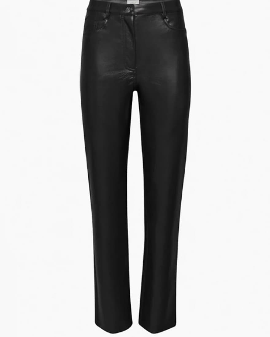 Aritzia Melina Black Leather Pants - Image 3