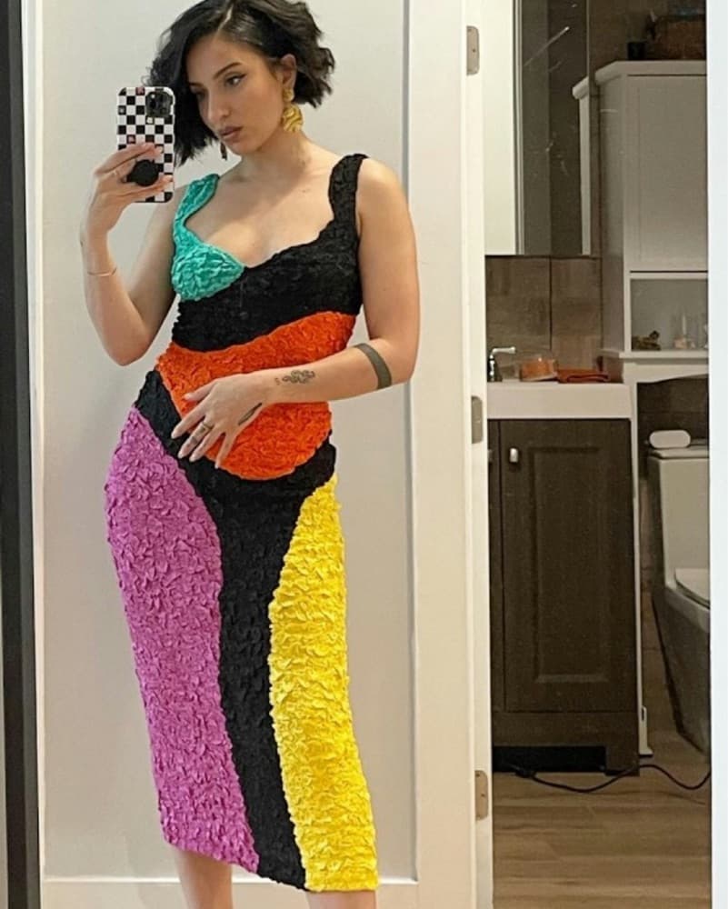 Multi-Colored Mara Hoffman Midi Dress - Image 3