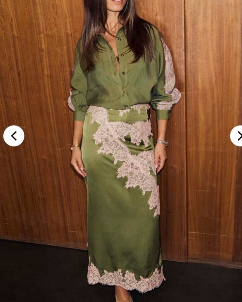 Never Fully Dressed Green Lace Set - Image 1