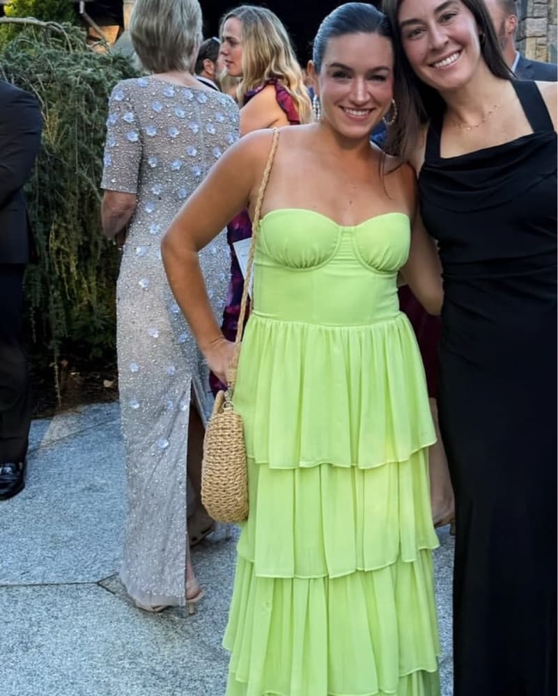 Lovers And Friends Green Ruffled Dress - Image 1