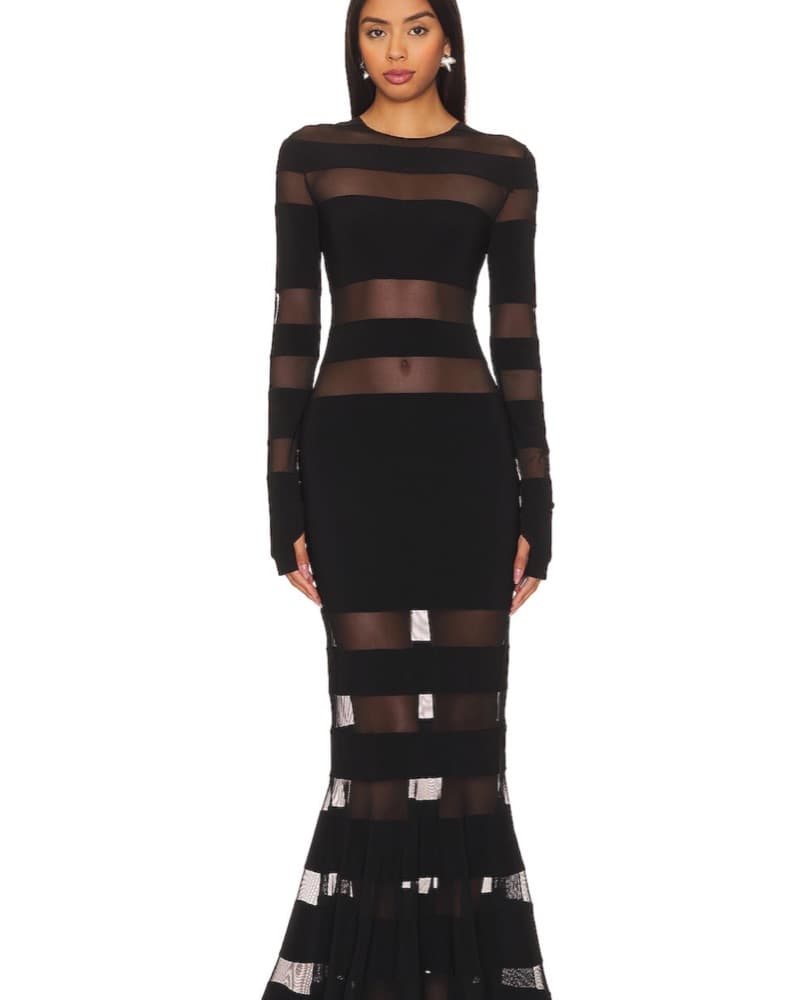 Spliced Dress Fishtail Gown - Image 1