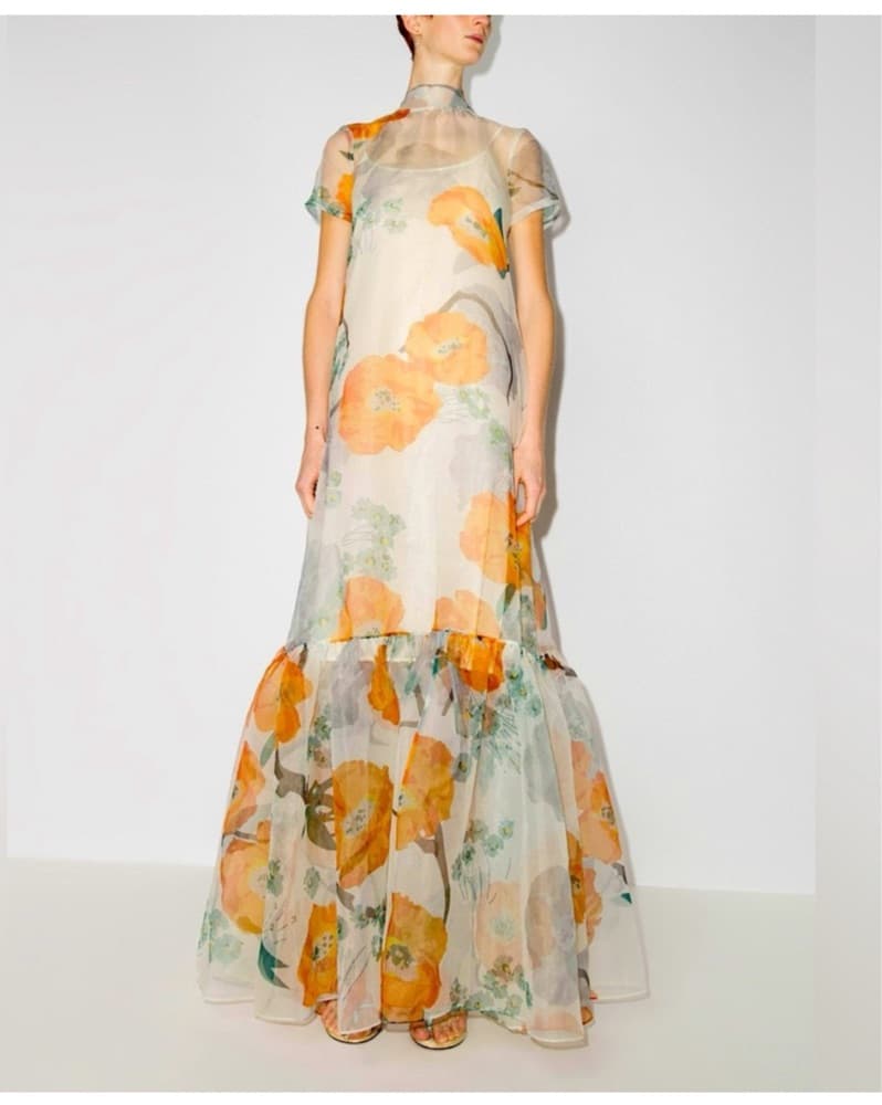 Staud Calluna Dress In Poppy Ivory - Image 3