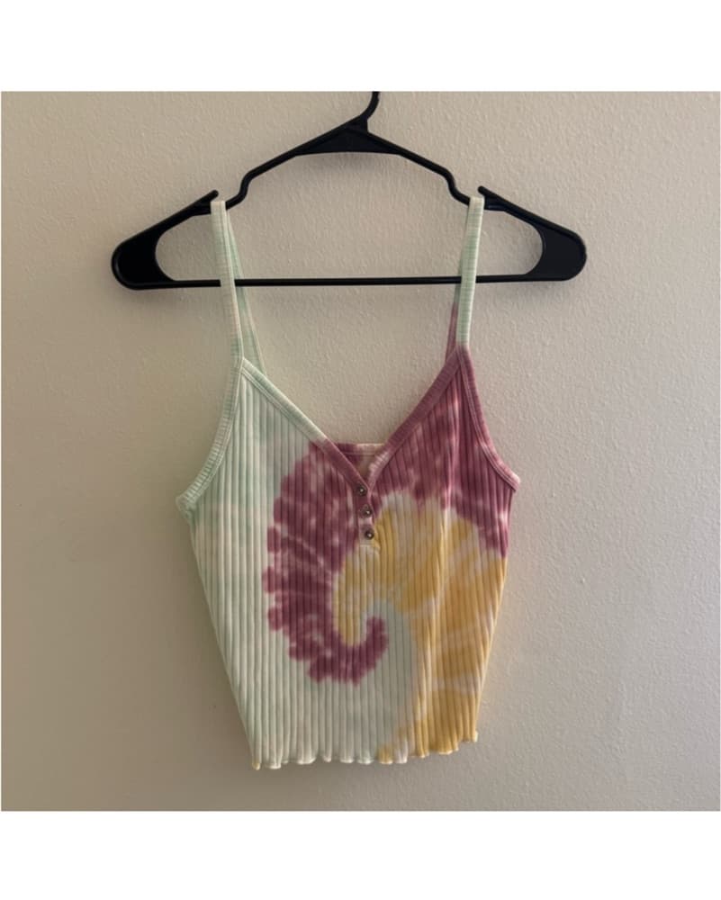 Tie-Dye Ribbed Tank Top in Size Small - Image 1