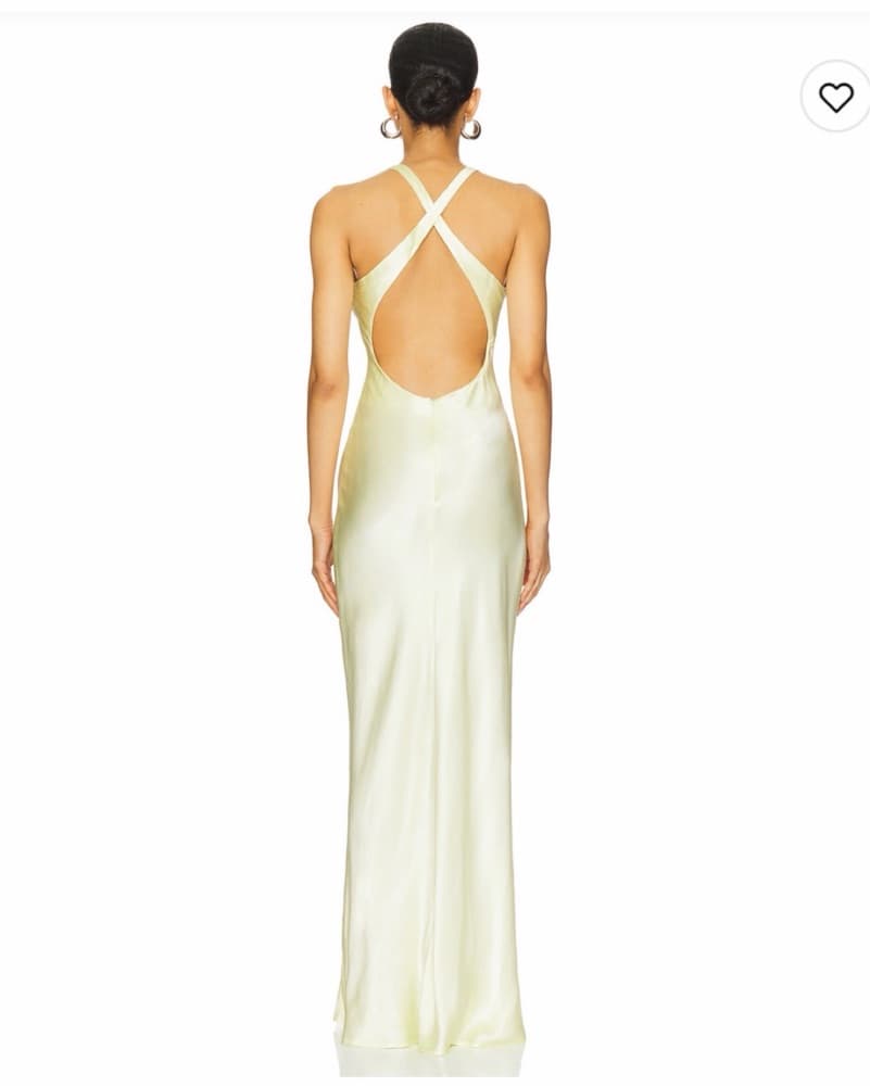 Maxine Crossover Dress In Ice Yellow - Image 2