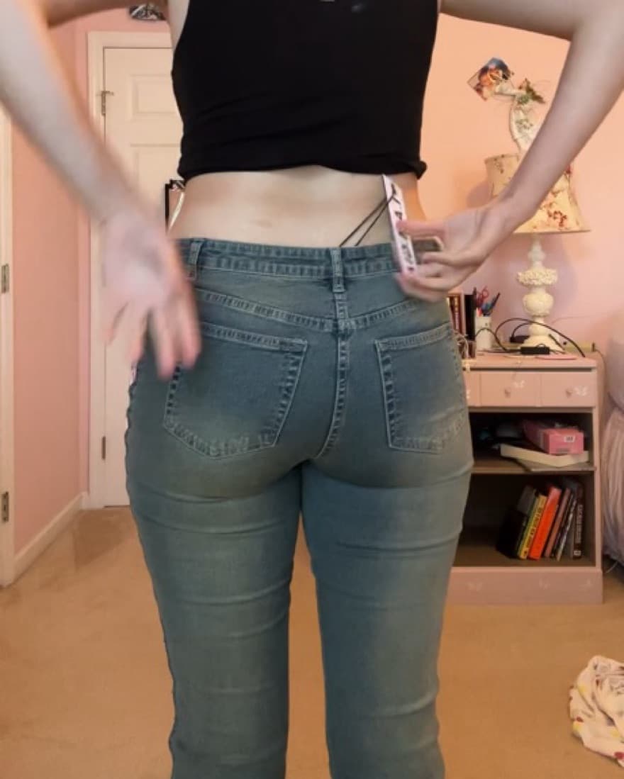 I Am Gia Posie Jeans with Pink Lace - Image 6
