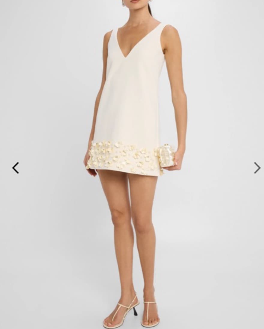 Self-Portrait Mini White Dress - Image 4