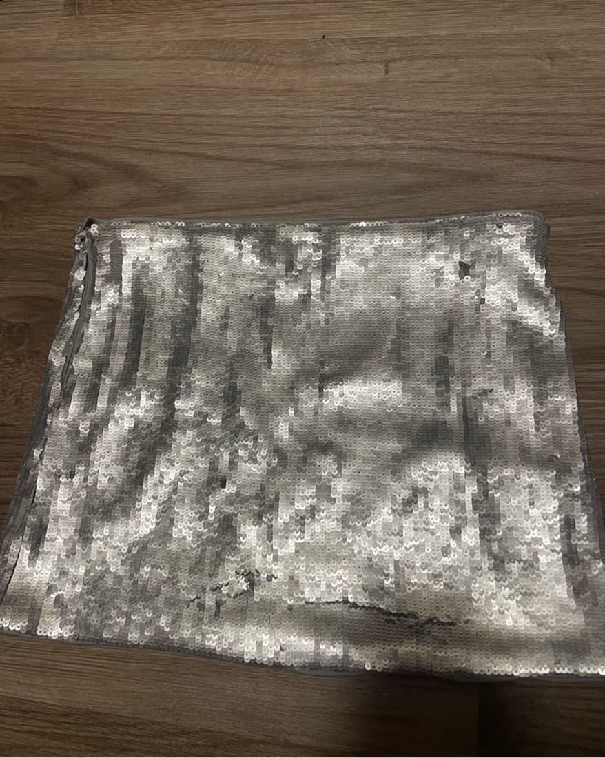 Silver Sequin Skirt - Image 3