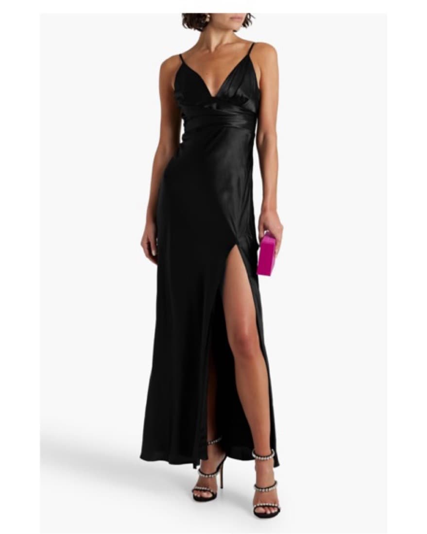 Elegant Black 100% Silk Gown  - Image 1