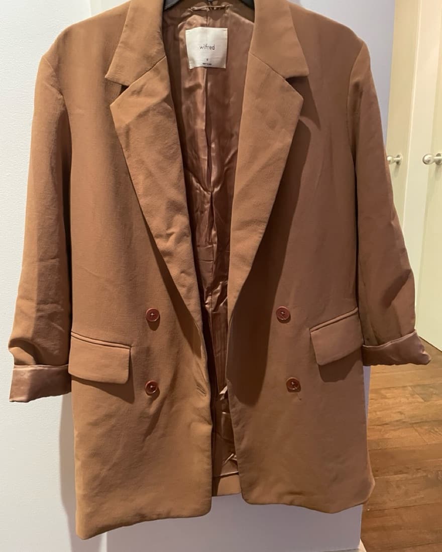 Wilfred Aritzia Brown Oversized Blazer - Image 1